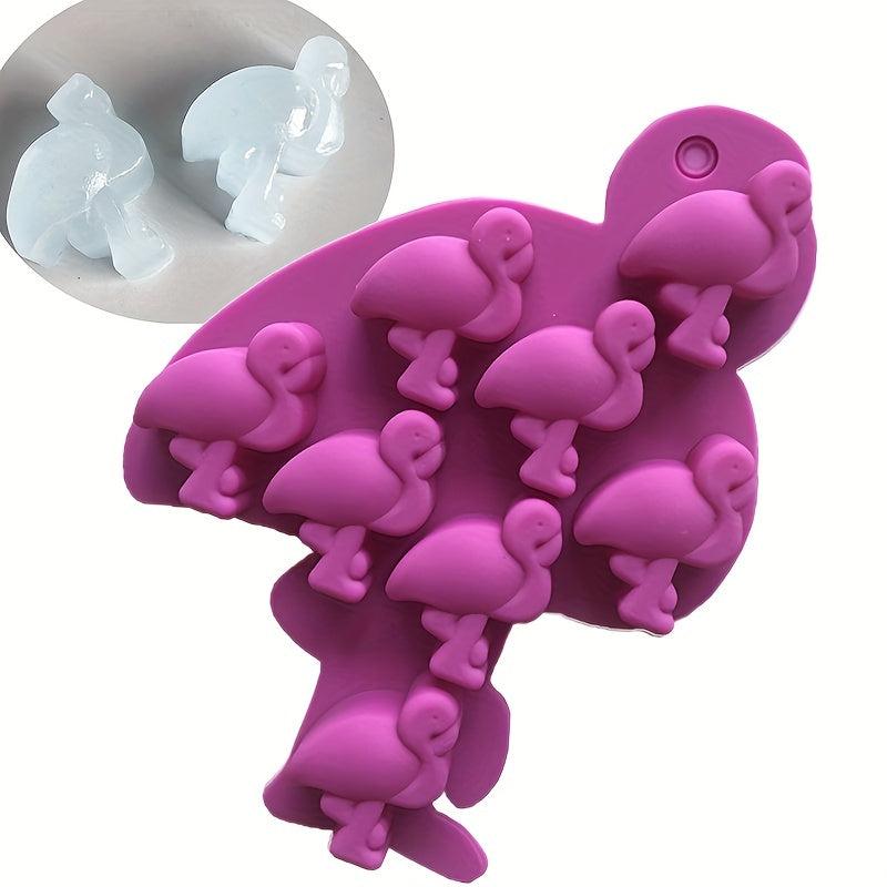3D Flamingo Chocolate Mold for DIY Cake Decorating