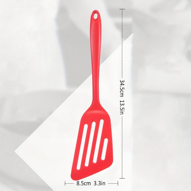 Silicone Fish Spatula Non Stick Slotted Turner Kitchen Gadget