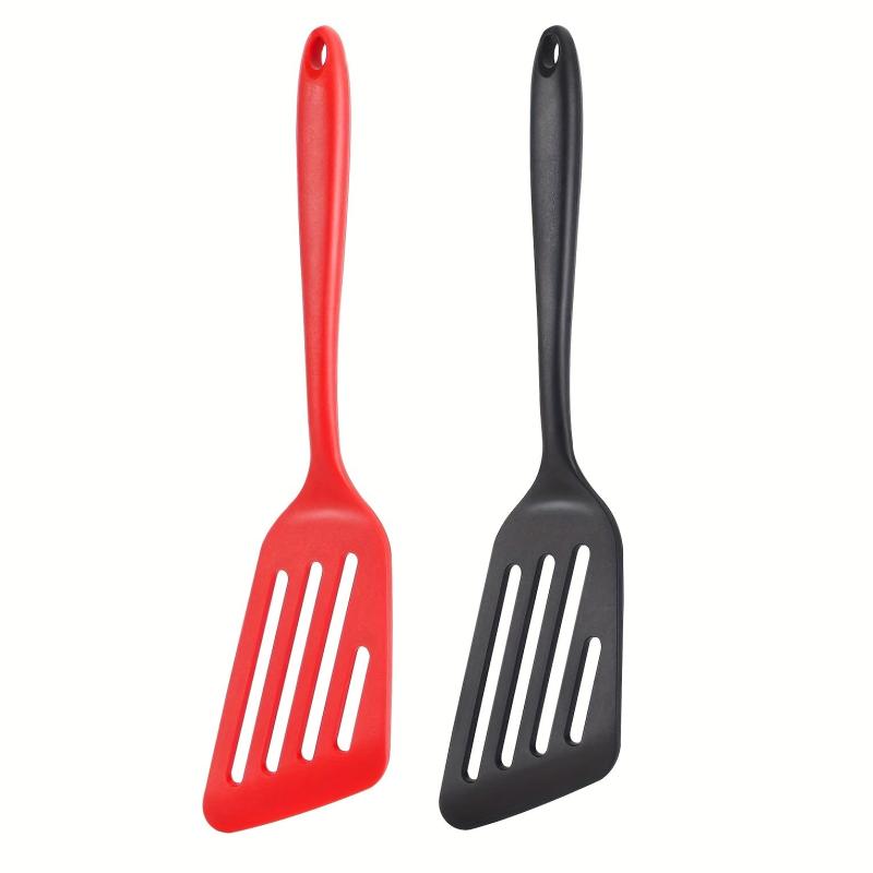Silicone Fish Spatula Non Stick Slotted Turner Kitchen Gadget