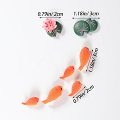 8Pcs Lotus Pond Carp Fridge Magnets Whiteboard Home Decoration