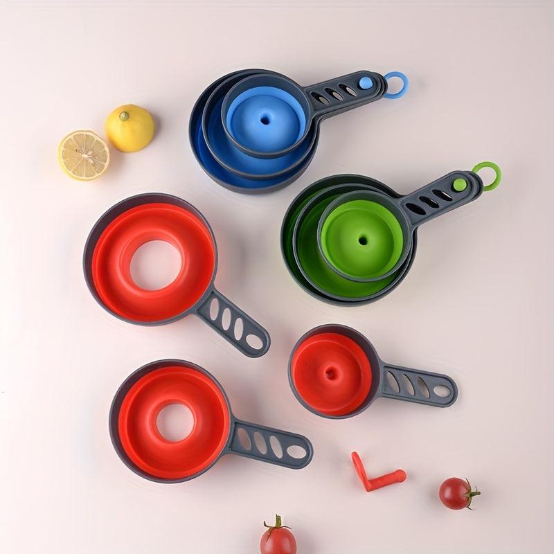 3pcs Collapsible Funnel Set Kitchen Gadgets Accessories