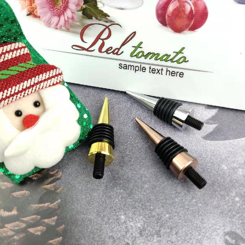 Christmas Wine Bottle Stopper w/ Aluminum Alloy Screw - Perfect Gift