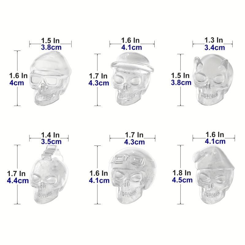 Silicone Skull Molds 3D Skull Ice Cube Mold Large for Resin Ice Chocolate Soap