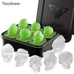 Silicone Skull Molds 3D Skull Ice Cube Mold Large for Resin Ice Chocolate Soap