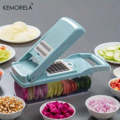 8 in 1 Fruit and Vegetable Cutter with Container - Fast and Easy Food Prep