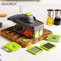 8 in 1 Fruit and Vegetable Cutter with Container - Fast and Easy Food Prep