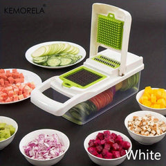 8 in 1 Fruit and Vegetable Cutter with Container - Fast and Easy Food Prep