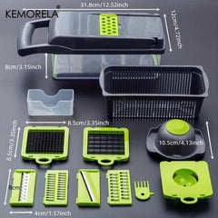 8 in 1 Fruit and Vegetable Cutter with Container - Fast and Easy Food Prep