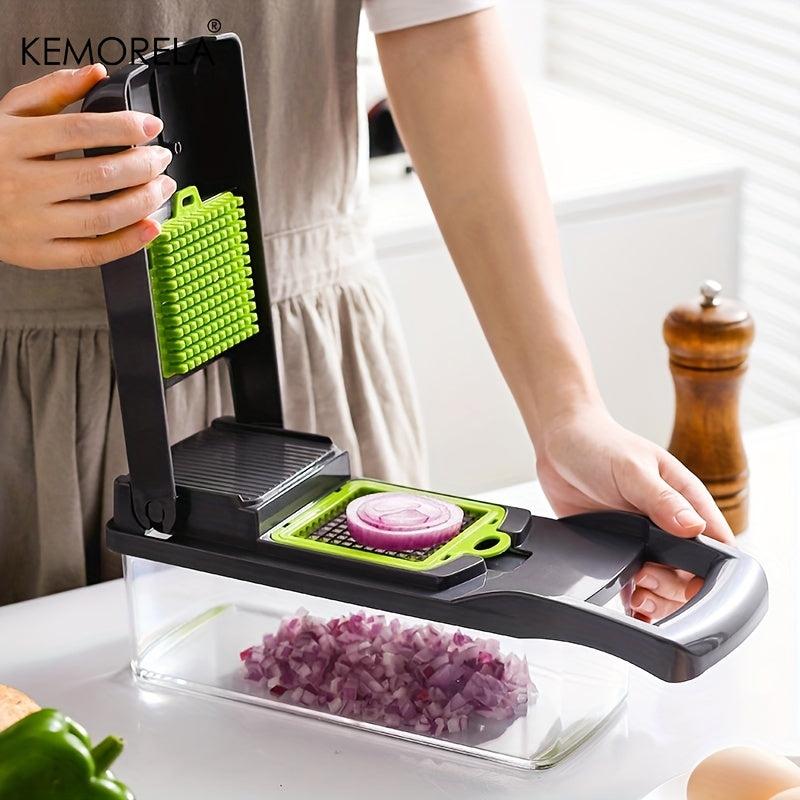 8 in 1 Fruit and Vegetable Cutter with Container - Fast and Easy Food Prep
