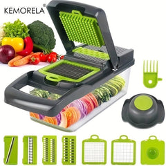 8 in 1 Fruit and Vegetable Cutter with Container - Fast and Easy Food Prep