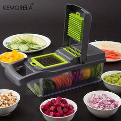8 in 1 Fruit and Vegetable Cutter with Container - Fast and Easy Food Prep