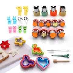 30pcs Vegetable Cutter Shapes Set Stainless Steel Cookie Cutters