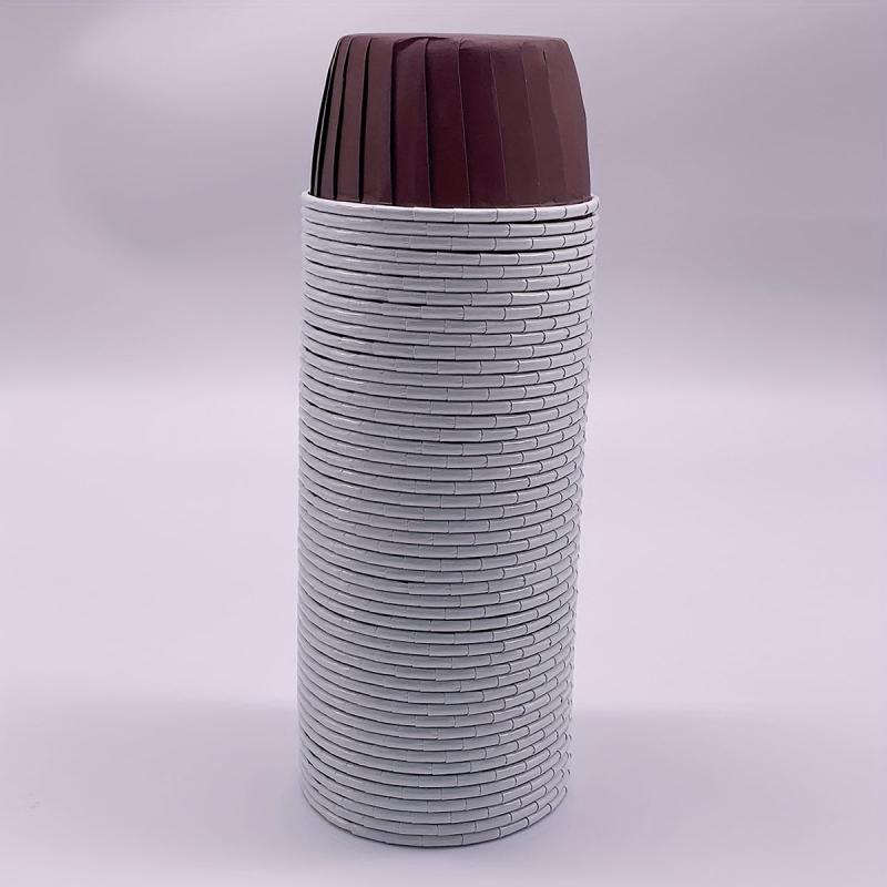 50pcs Cake Cups With Lids Heat Resistant Small Muffin Molds
