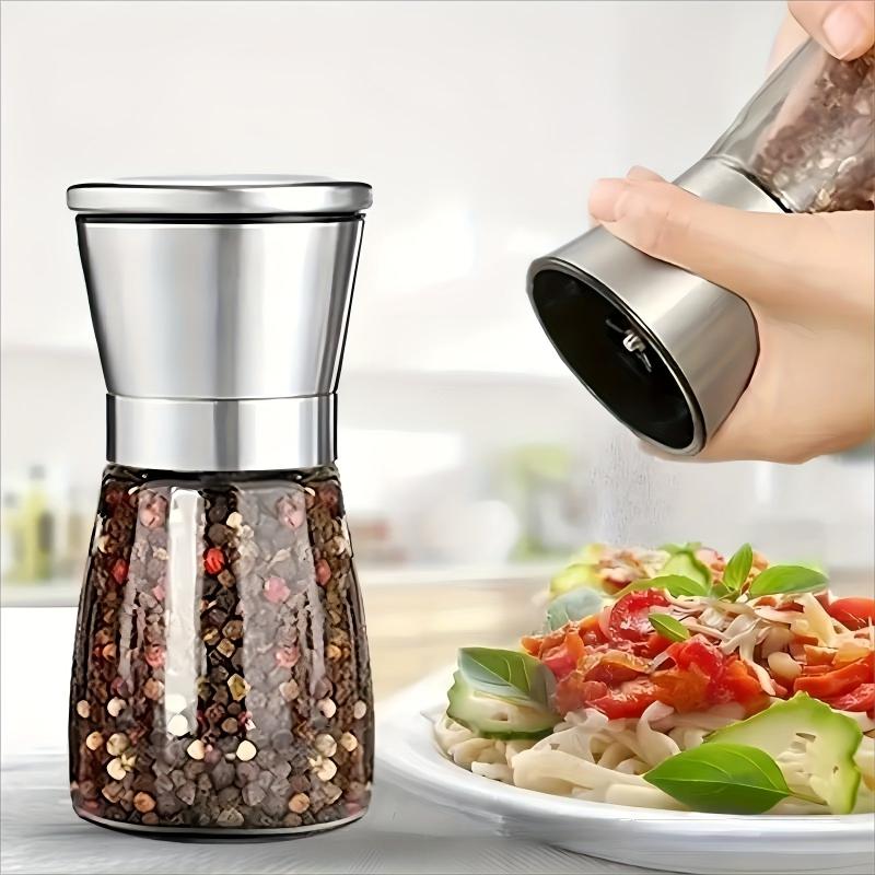 2pcs Stainless Steel Pepper Grinder Manual Sea Salt Mill