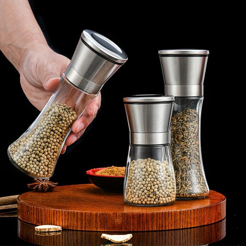 2pcs Stainless Steel Pepper Grinder Manual Sea Salt Mill
