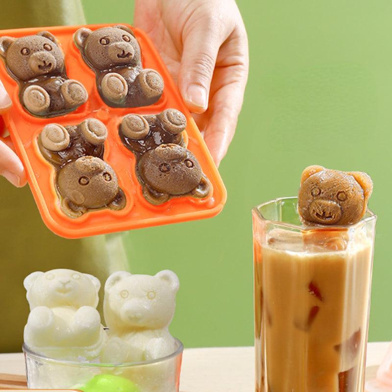 4 Even Bear Ice Cube Mold - Silicone Ice Tray