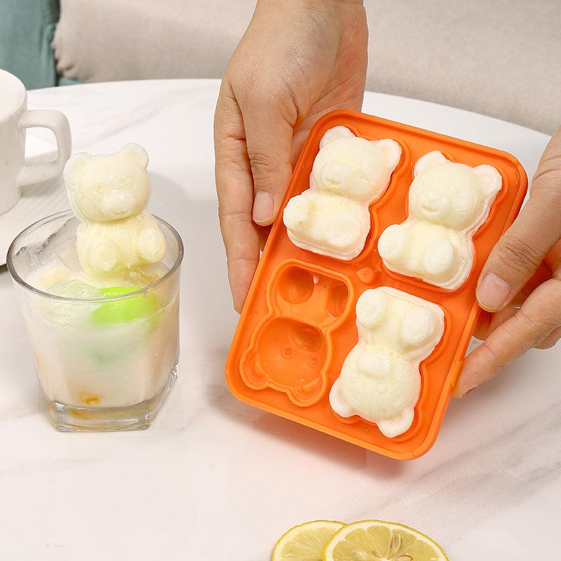4 Even Bear Ice Cube Mold - Silicone Ice Tray