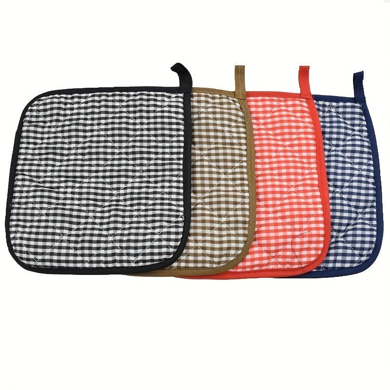 2pcs Plaid Insulated Trivet Mat Heat Resistant Potholder Coaster Pan Mat