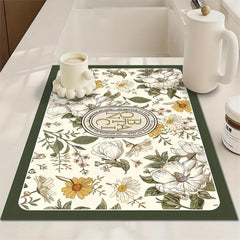 Absorbent Dish Drying Pad for Kitchen Countertop