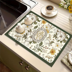 Absorbent Dish Drying Pad for Kitchen Countertop