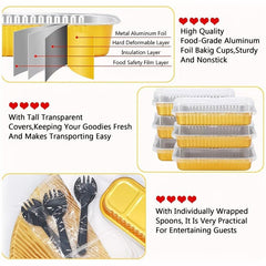 50pcs Cupcake Liners Cow Pattern Disposable Aluminum Foil Baking Cups Pan