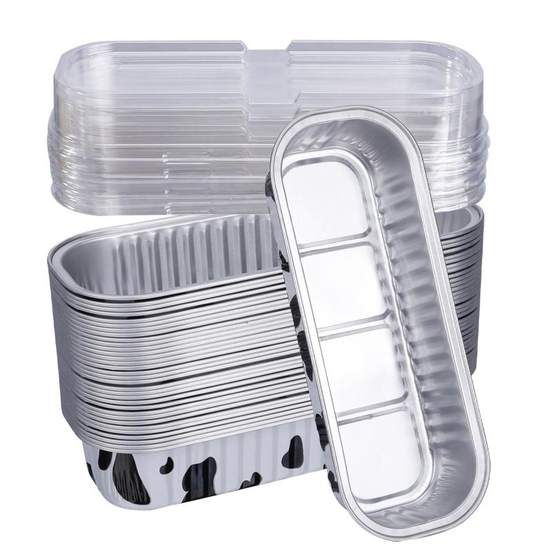 50pcs Cupcake Liners Cow Pattern Disposable Aluminum Foil Baking Cups Pan