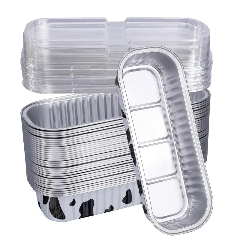 50pcs Cupcake Liners Cow Pattern Disposable Aluminum Foil Baking Cups Pan