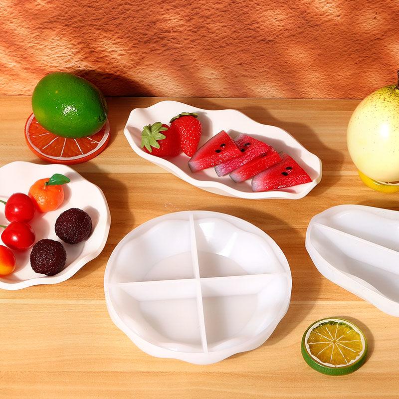 DIY Wave Flower Shape Silicone Candle Tray Mold