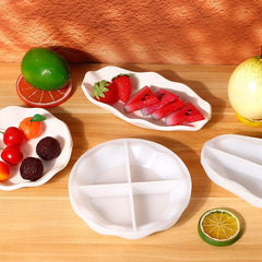DIY Wave Flower Shape Silicone Candle Tray Mold