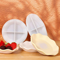 DIY Wave Flower Shape Silicone Candle Tray Mold