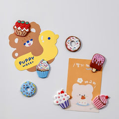 6pcs Nordic Cake Fridge Magnets 3D Cartoon Decorative Stickers