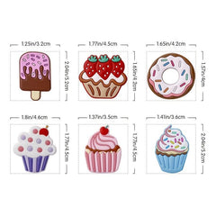 6pcs Nordic Cake Fridge Magnets 3D Cartoon Decorative Stickers