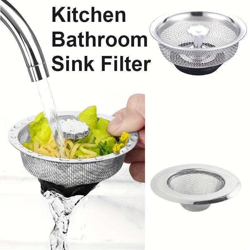 1pc Sink Basket Strainer Stainless Steel Drain Strainer Kitchen Sink Strainer