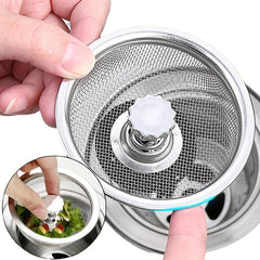 1pc Sink Basket Strainer Stainless Steel Drain Strainer Kitchen Sink Strainer