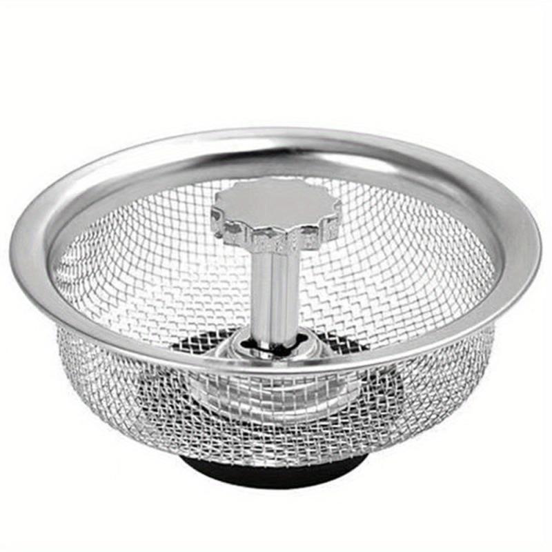 1pc Sink Basket Strainer Stainless Steel Drain Strainer Kitchen Sink Strainer