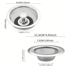 1pc Sink Basket Strainer Stainless Steel Drain Strainer Kitchen Sink Strainer