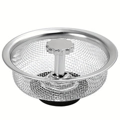 1pc Sink Basket Strainer Stainless Steel Drain Strainer Kitchen Sink Strainer