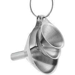 3pcs Stainless Steel Funnel Set, Heat-Resistant for Oils, Spices, Wine