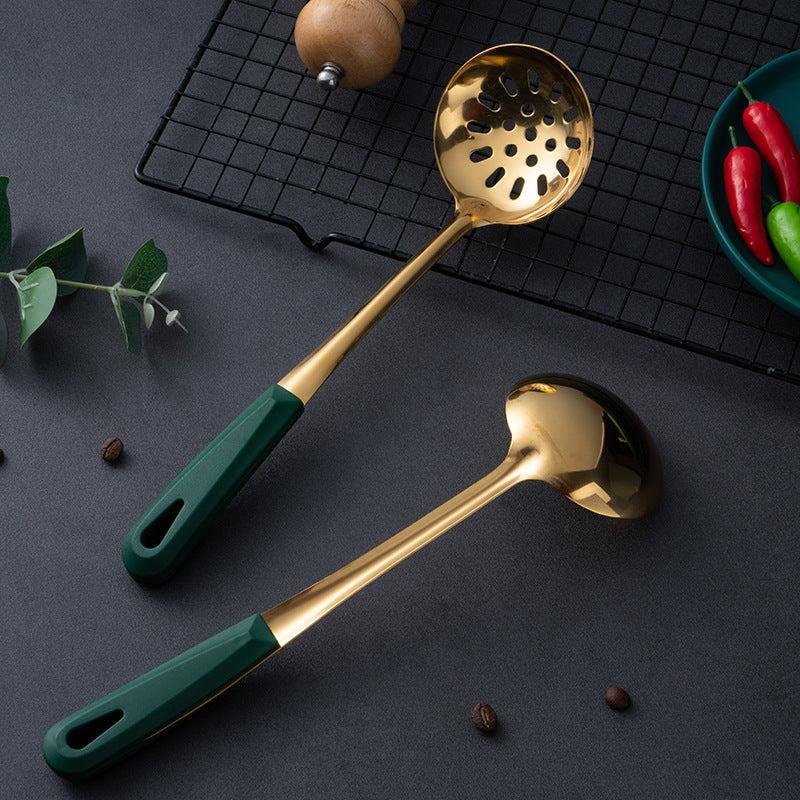 Stainless Steel Large Soup Spoon for Thickened Cooking and Kitchen Colander
