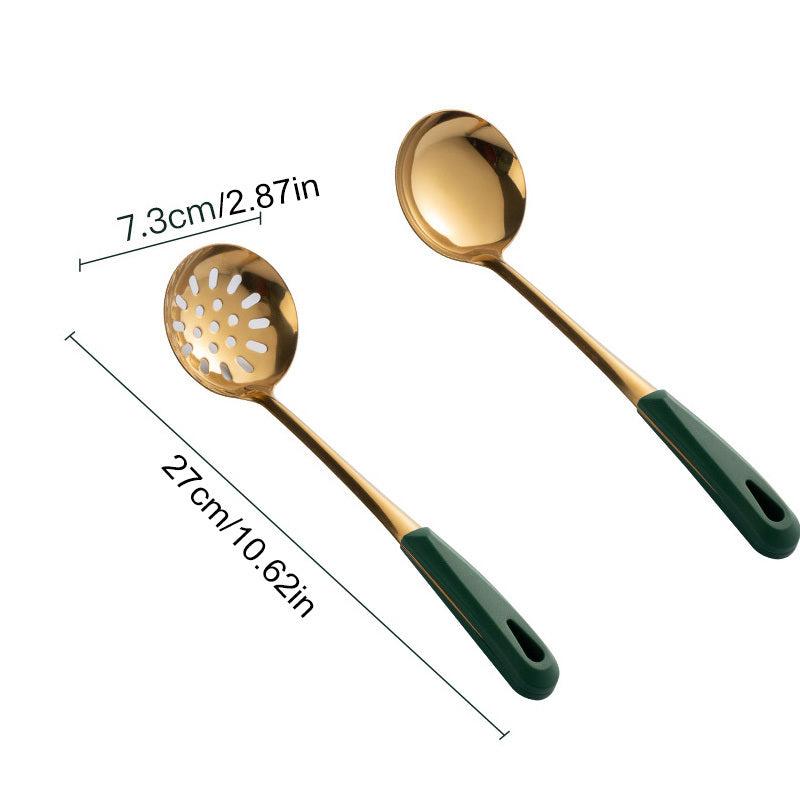 Stainless Steel Large Soup Spoon for Thickened Cooking and Kitchen Colander