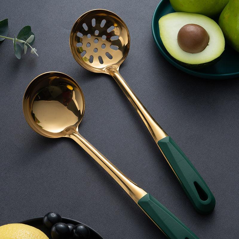 Stainless Steel Large Soup Spoon for Thickened Cooking and Kitchen Colander