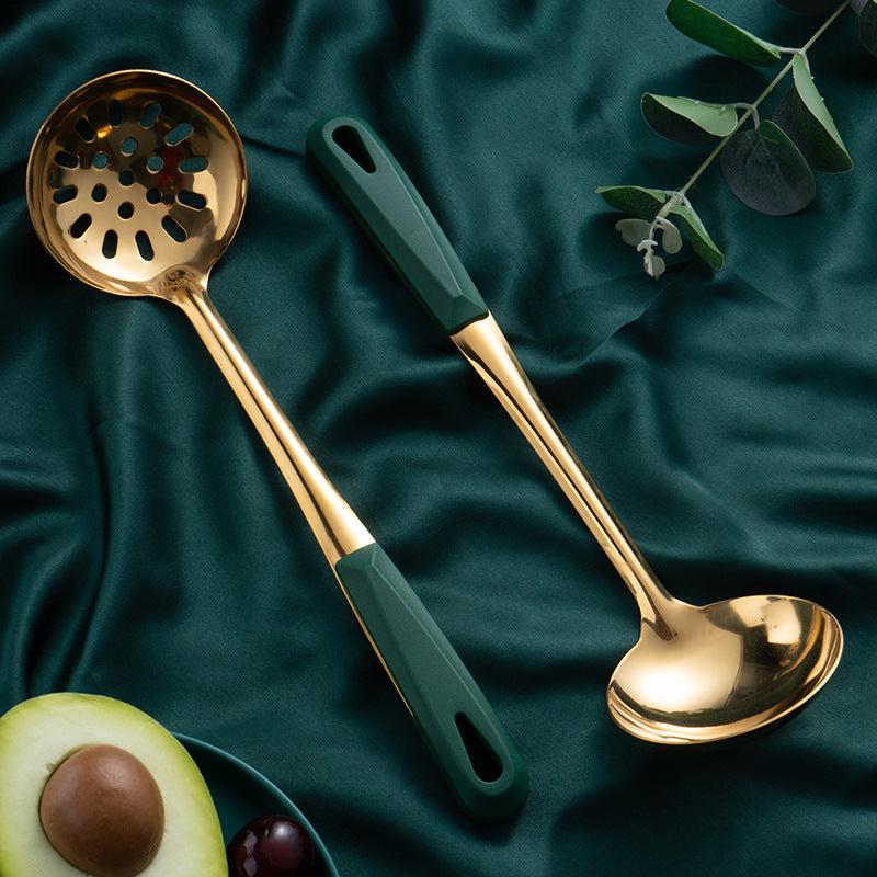 Stainless Steel Large Soup Spoon for Thickened Cooking and Kitchen Colander