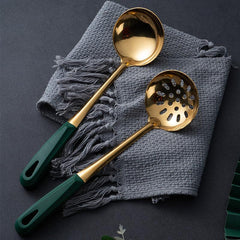 Stainless Steel Large Soup Spoon for Thickened Cooking and Kitchen Colander