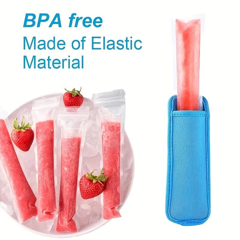 Neoprene Ice Pop Sleeves - Set of 4 - Popsicle Holder Insulator Bag