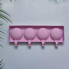 Silicone Ice Cream Mold 4 Holes for Perfectly Shaped Popsicles