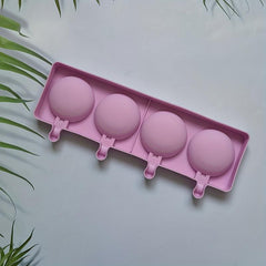 Silicone Ice Cream Mold 4 Holes for Perfectly Shaped Popsicles
