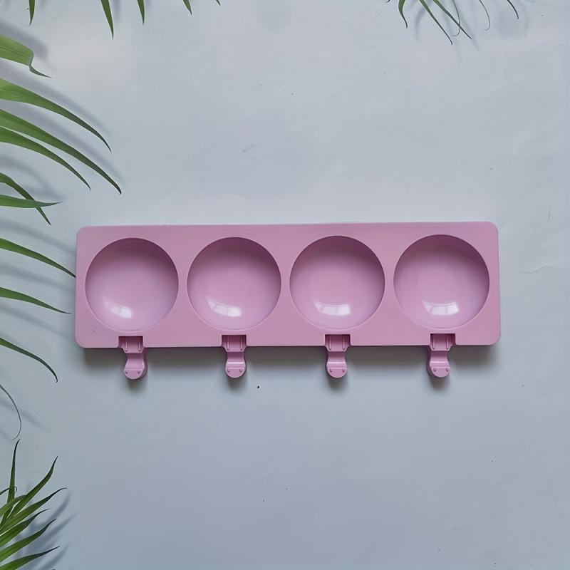 Silicone Ice Cream Mold 4 Holes for Perfectly Shaped Popsicles