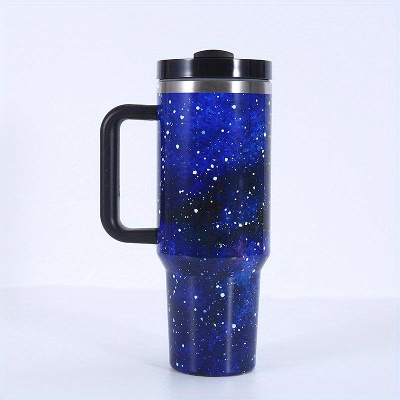 Starry Sky Vacuum Water Bottle w/ Straw Handle
