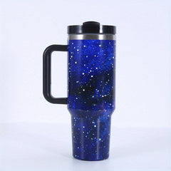 Starry Sky Vacuum Water Bottle w/ Straw Handle