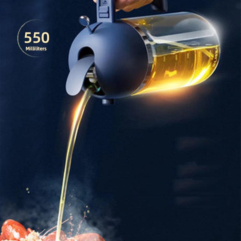 2 in 1 Bottle Spray & Pour Olive Gravy Boats Grill Sprayer Leakproof Nozzle